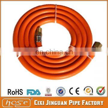 25 Foot Orange PVC Liquid or Vapor Propane Flexible PVC Gas Hose with Male 1/4-Inch fittings For Gas Cylinder Hose