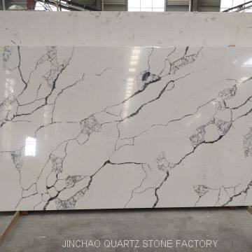 Artificial statuario black quartz stone slabs