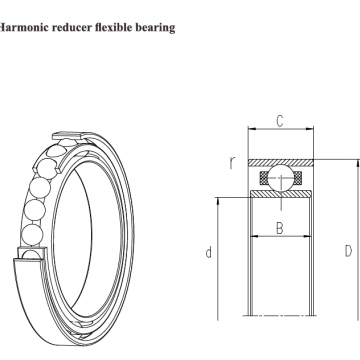 HYR-40 Гибкий шарикоподшипник, подшипник гармонического привода, подшипник гармонического редуктора, подшипник для роботов photo-3