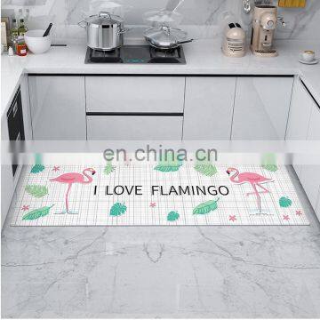 long pvc kitchen mat manufacturer floor with flamigo print design