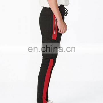 DiZNEW Китайская заводская фабрика по OEM-производству оптово продаёт чёрные спортивные брюки с шнуровкой по талии photo-4