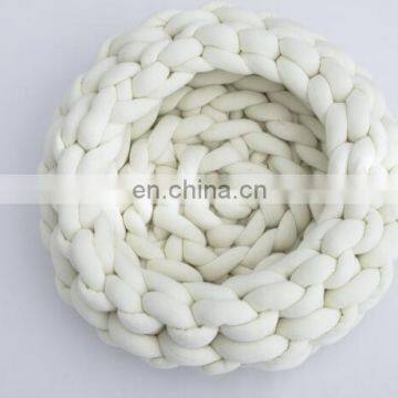 Cotton Tube Braid Yarn Hand Knitting Pet Blankets Machine Washable photo-2