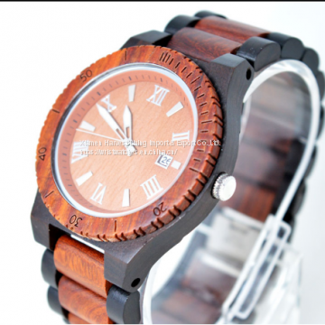 Wholesale Ebony Wooden Watch Wood Dial Quartz Brand Watches Christmas Gift photo-4