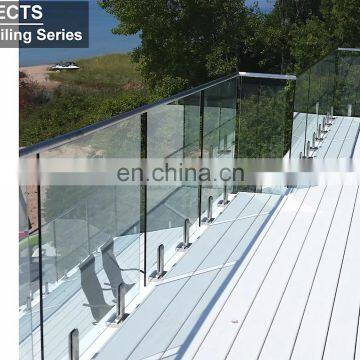 Modern Villa Inox Balcony Railing Stainless Steel 10 12Mm Glass Pool Fence Spigot Design