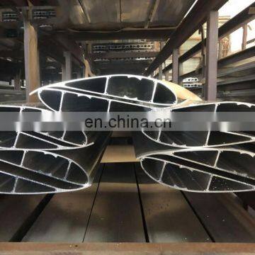 6063 T5 Extruded Aluminum Louvre / Oval Shaped Aluminium Industrial Profiles / l Shape Aluminum Profile Lourve photo-4