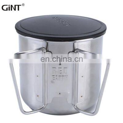 Best Sale Single Layer Portable 420ml Stainless Steel Coffee Mug With Foldable Handle photo-3