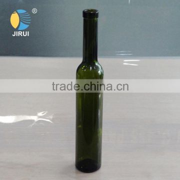 factory customized 375ml black green wine bottle with cork glass wine bottle