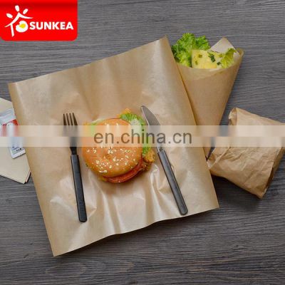 Wholesale kraft brown grease proof paper for hot dog