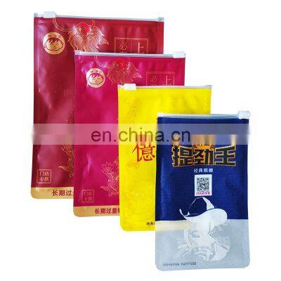 Custom Printed Packaging Bags Hot Sale Three Sided Sealing Slider Packaging Colored Zip Lock Plastic Bags for Nut