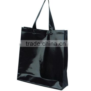 Factory Black plastic shopping bag beach bag tote towl bag handle bag