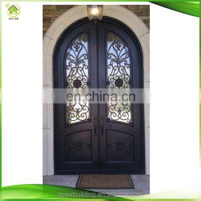 Traditional Wrought Iron Decorative Single Entry Screen Doors for Outdoors Apartment photo-4