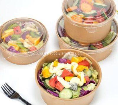 Eco friendly takeaway food containers disposable food kraft paper bento box food storage containers for restaurant