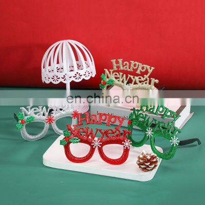 Top Ranking Cloth Red Cheap 2022 Wholesale Kids Eye Christmas Decoration Glasses