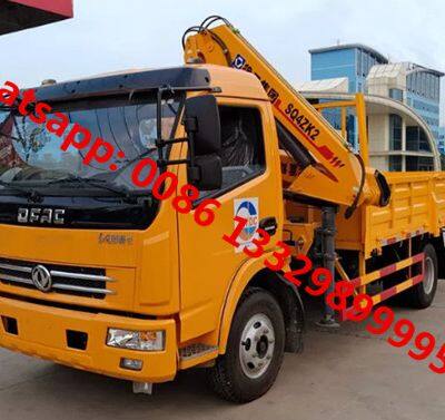 high quality and good price dongfeng 3.2T knuckle crane boom mounted on cargo truck for sale