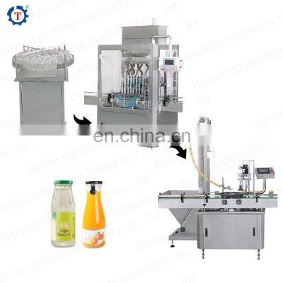 Automatic straight line oils olive oil fresh milk glass bottle filling machine