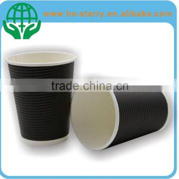 2015 New Sale Printed Logo Black Paper Coffee Cup