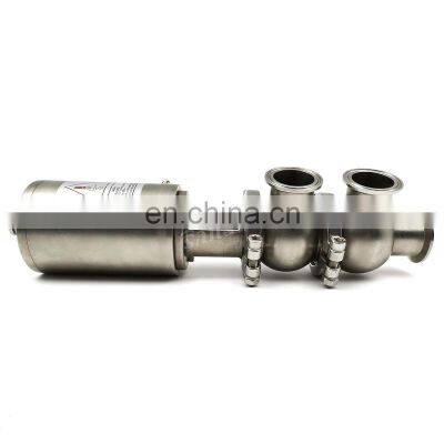 Food Grade Stainless Steel Sanitary Sansun Pneumatic Manual Reversing Divert Valve With Weld Ends photo-5