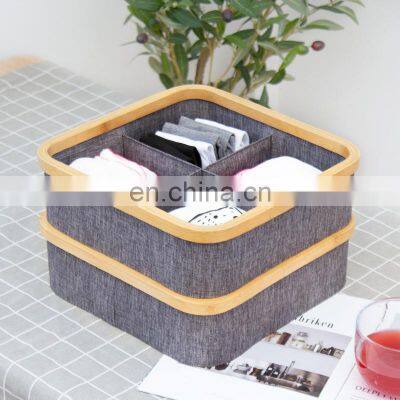 Fabric children's bra underwear lingerie socks divider organizer closet drawer storage case boxes containers with compartments