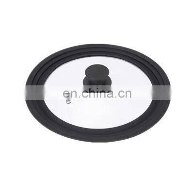 Silicone Tempered Glass Pot Lids With Silicon Border