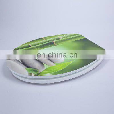 Polyresin Glitter Zinc Alloy Hinge Round Toilet Seat Polyresin Toilet Seat Toilet Glittery photo-3