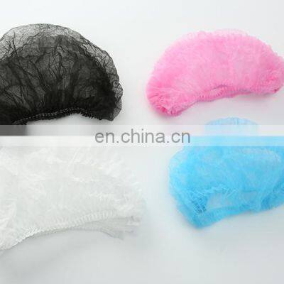 Non-woven PP/SMS Disposable Mob Cap Pleated Clip Cap Hair Head Cover With Elastic for Medical/Food/Beauty Industry photo-5
