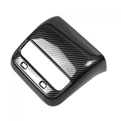 Rear Air Vent Outlet Cover Trim Anti-Scratch for Tesla Model 3 Y Car Accessories Carbon Fiber ABS USB Hole Cover photo-3