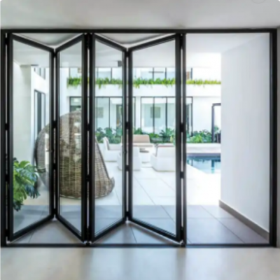 Cheap and High Quality Aluminum Custom Waterproof Bifold Aluminum Alloy Folding Door photo-3