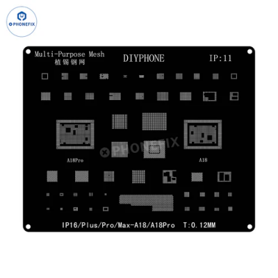 QianLi Black Steel BGA Reballing Stencil Kit For iPhone 6-16 Pro Max