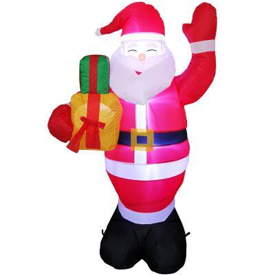 Custom Inflatable Santa Claus Outdoor Christmas Inflatables Includes LED Lights for Decorations
