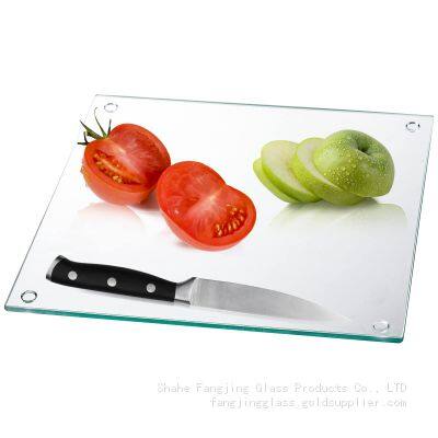 Worktop Saver Chopping Board Clear Tempered Glass Cutting Boards - Transparent Flat Glass