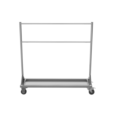 Galvanized S/S Trolley With 4 Swivel Casters for Warehouse Logistics