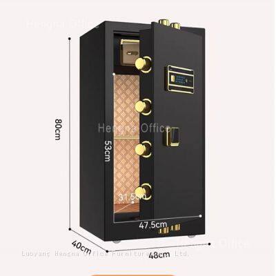 HN-EX50 Solid Steel Biometric Safe, Export Standard, Reinforced Anti-Pry Security Cabinet With Solid Locking Bolts for Commercial Bank and Home Office