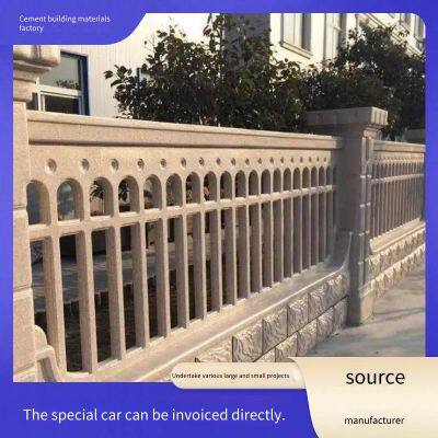 Cement Gold Grid Guardrail, Concrete Precast Hollow Wall, Fence for Villas, Factories, and Courtyards, European-style Artistic Guardrail photo-4