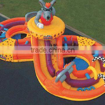 JT-14102B Hot Sale Jurassic Park Theme Commercial Giant Inflatable Slide Bounce photo-4