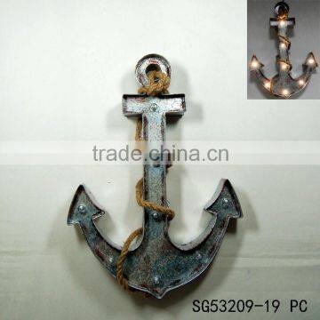 new style lighted marine anchor wall decoration