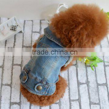 Retro-scratched Grain Cowboy Dog Clothes Small Spring/summer/autumn Teddy Bear Vest Pet Clothing photo-2