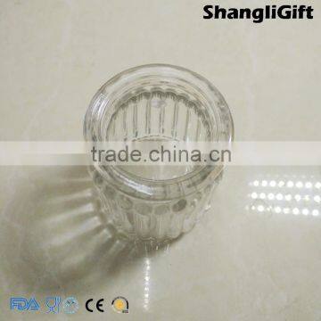 Ribbed With Cap 100ml Glass Candle Jar Cheap photo-5