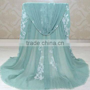 Best Selling Autumn Winter Fashion Embroidered Cotton Shawl For Women