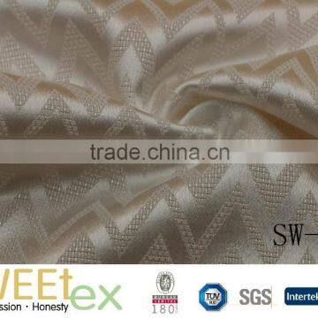 2017 Spring wholesale women dresses heavy Poly spandex weft stretch shinny wave jacquard fabric