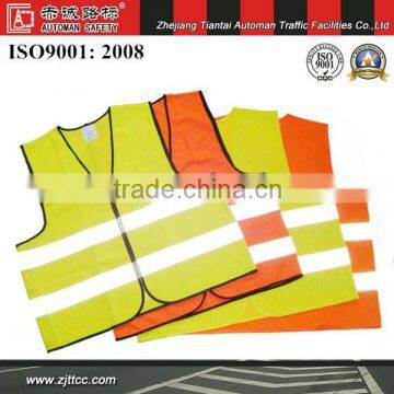 Safety reflective polyester safety vest