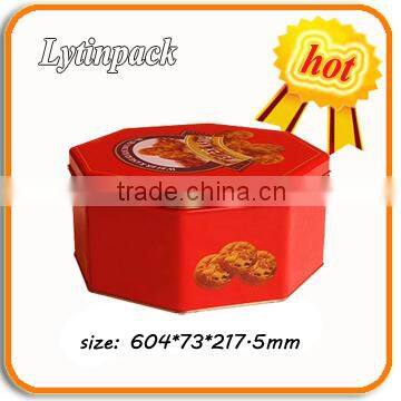 high quality octangle tin metal box