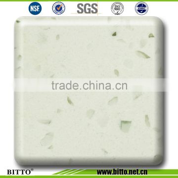 White engineered stone quartz slabs for table top kitchen countertop