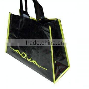 laminated woven shopping bag, handled shopping bag