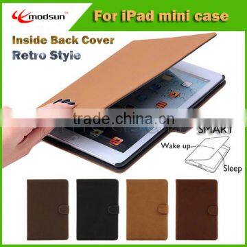 High Standard PU leather For iPad mini case,stand Smart case for ipad mini 2