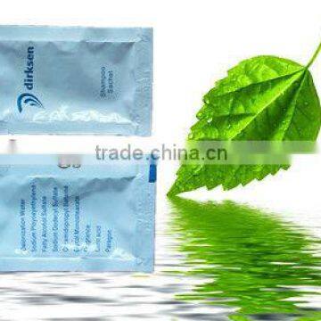 10ml plastic sachet packed shampoo own brand