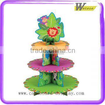 Custom Colorful Decorative Cardboard 3-Tier Cupcake Stand photo-5