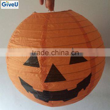 12" Halloween Pumpkin Paper Lantern For Party Decoration