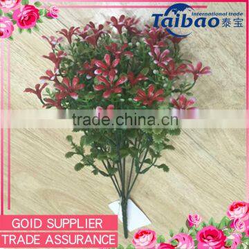 Made in china factory shop decoration red plastic artificial flower