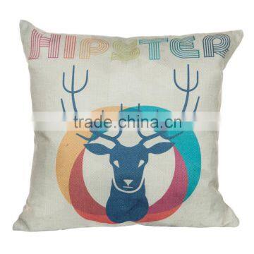 2016 Hot Sale Home Decorative Custom Deer Printing Linen Cheap Cushion Cover photo-6