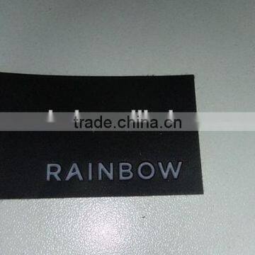 Custom jeans fashion black pu leather patch